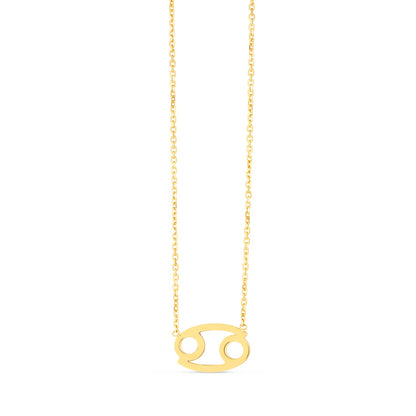 14K Yellow Gold Cancer Necklace