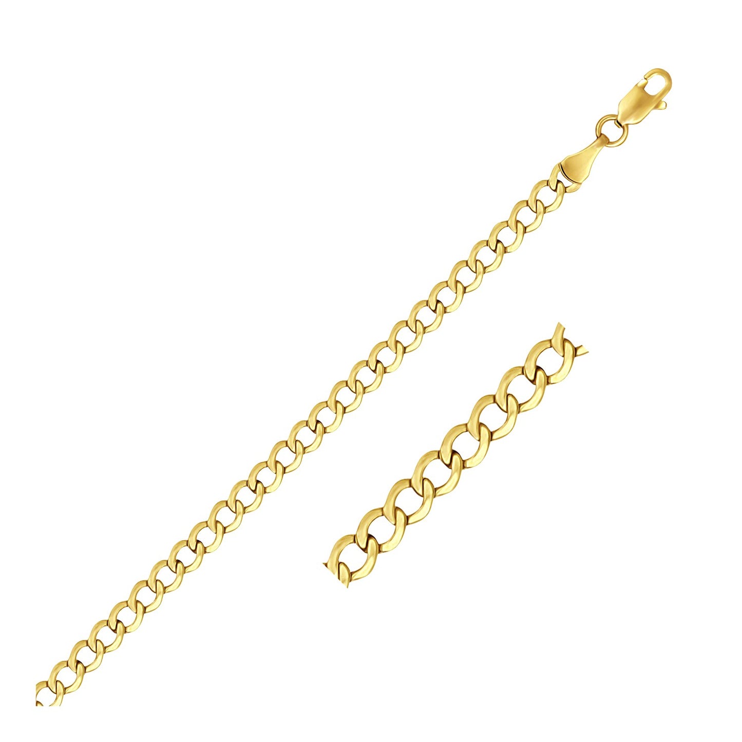 14k Yellow Gold Curb Chain (4.40 mm)