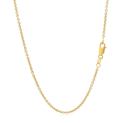 14k Yellow Gold Round Cable Link Chain (1.5 mm)