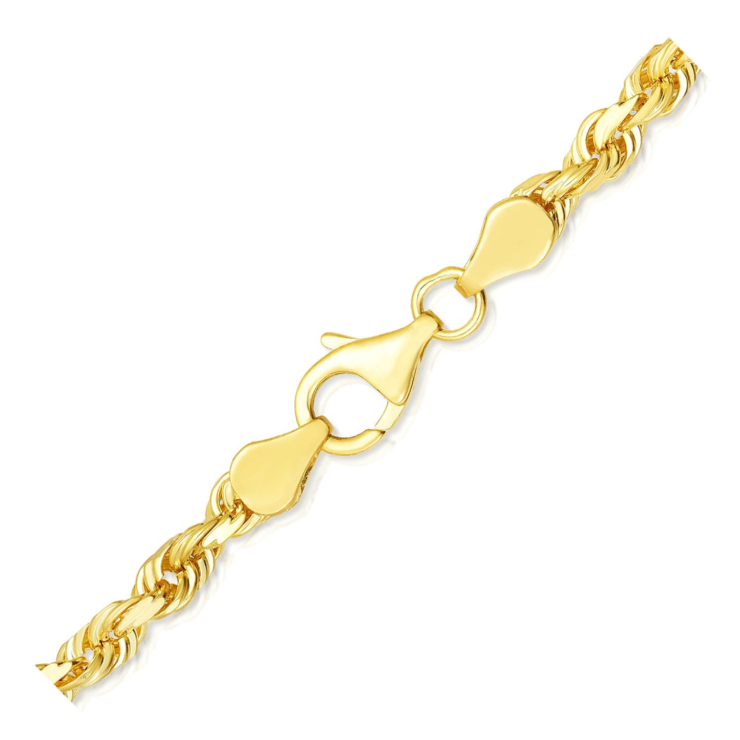 10k Yellow Gold Solid Diamond Cut Rope Chain (5.00 mm)