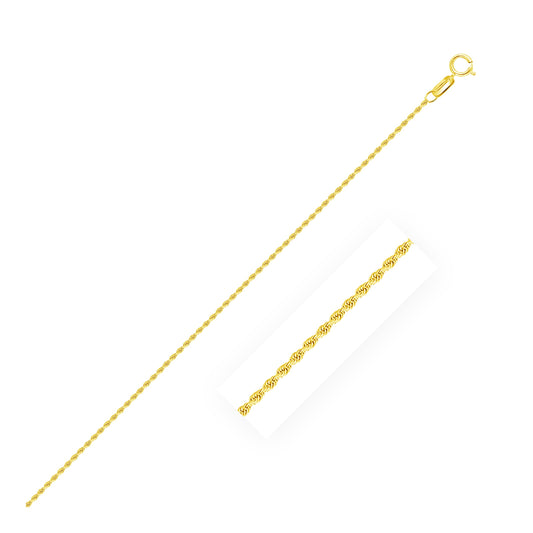 10k Yellow Gold Solid Diamond Cut Rope Chain (1.40 mm)