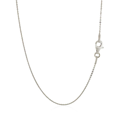 Sterling Silver Rhodium Plated Cable Chain (0.60 mm)