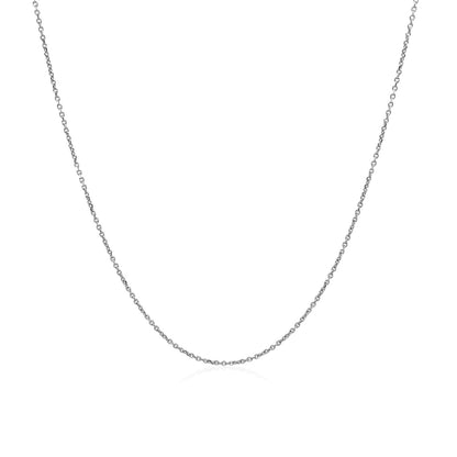 14k White Gold Cable Link Chain (0.50 mm)