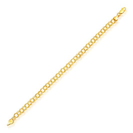 14k Yellow Gold Lite Charm Bracelet (5.00 mm)