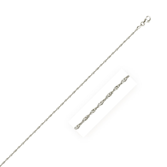 Sterling Silver 1.6mm Singapore Style Chain (1.50 mm)