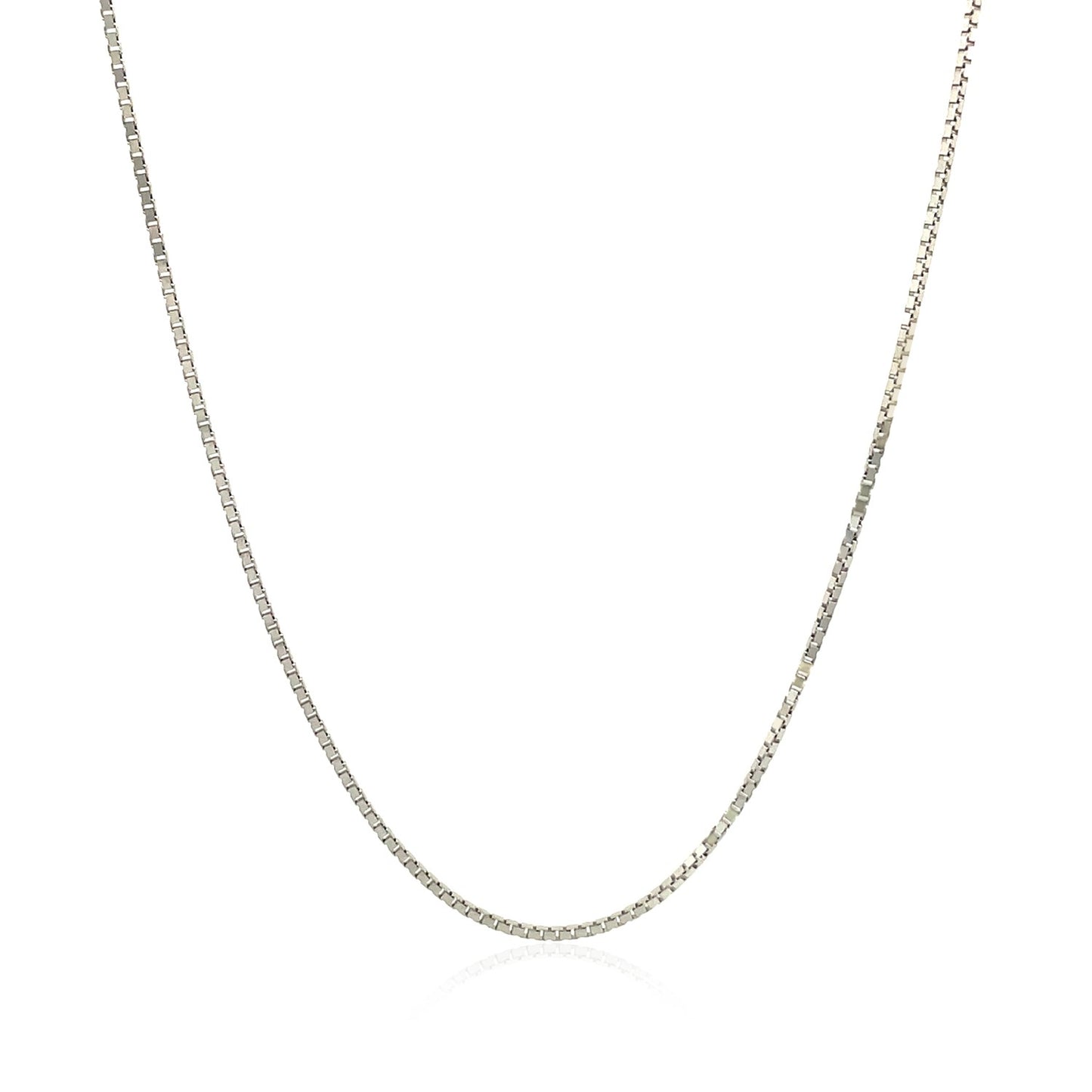 10k White Gold Classic Box Chain (0.78 mm)