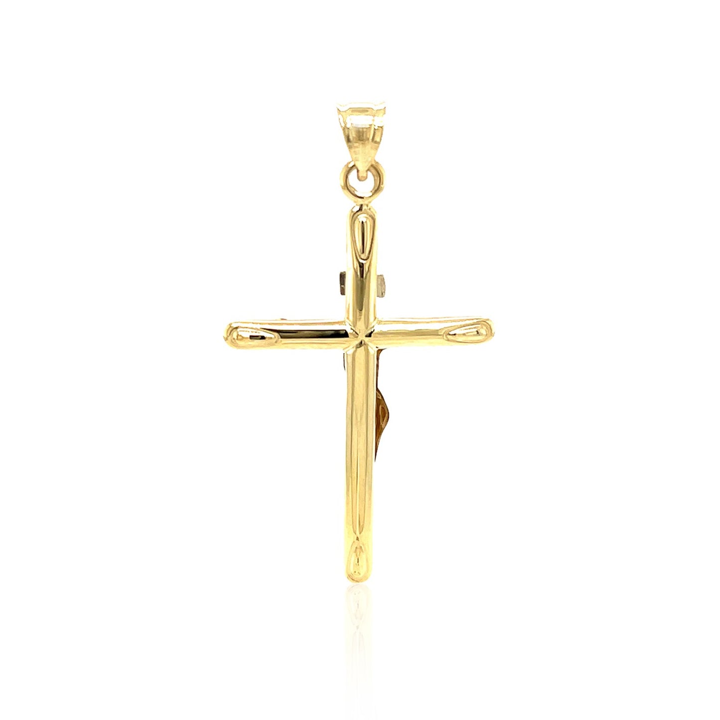 14k Two Tone Gold Cross Pendant