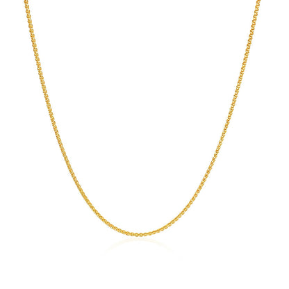 10k Yellow Gold Wheat Chain 1.0mm (1.00 mm)