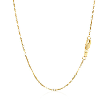 10k Yellow Gold Cable Chain (1.10 mm)