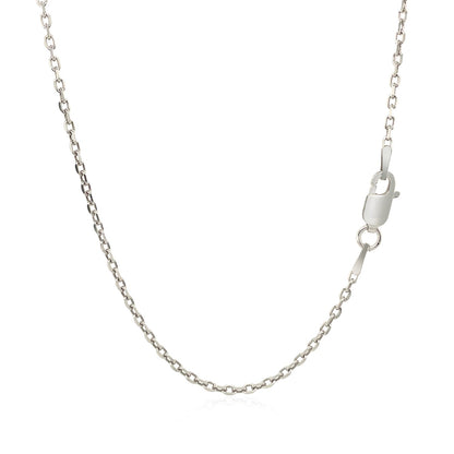 Sterling Silver Rhodium Plated Cable Chain (1.50 mm)