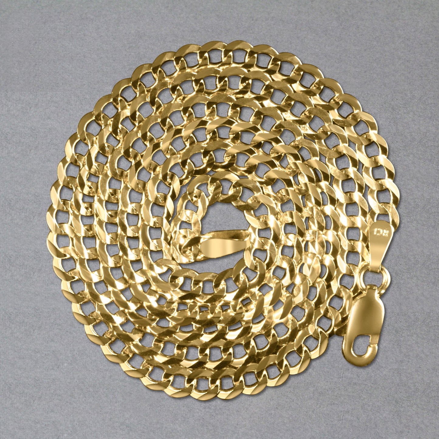 10k Yellow Gold Curb Chain (3.60 mm)