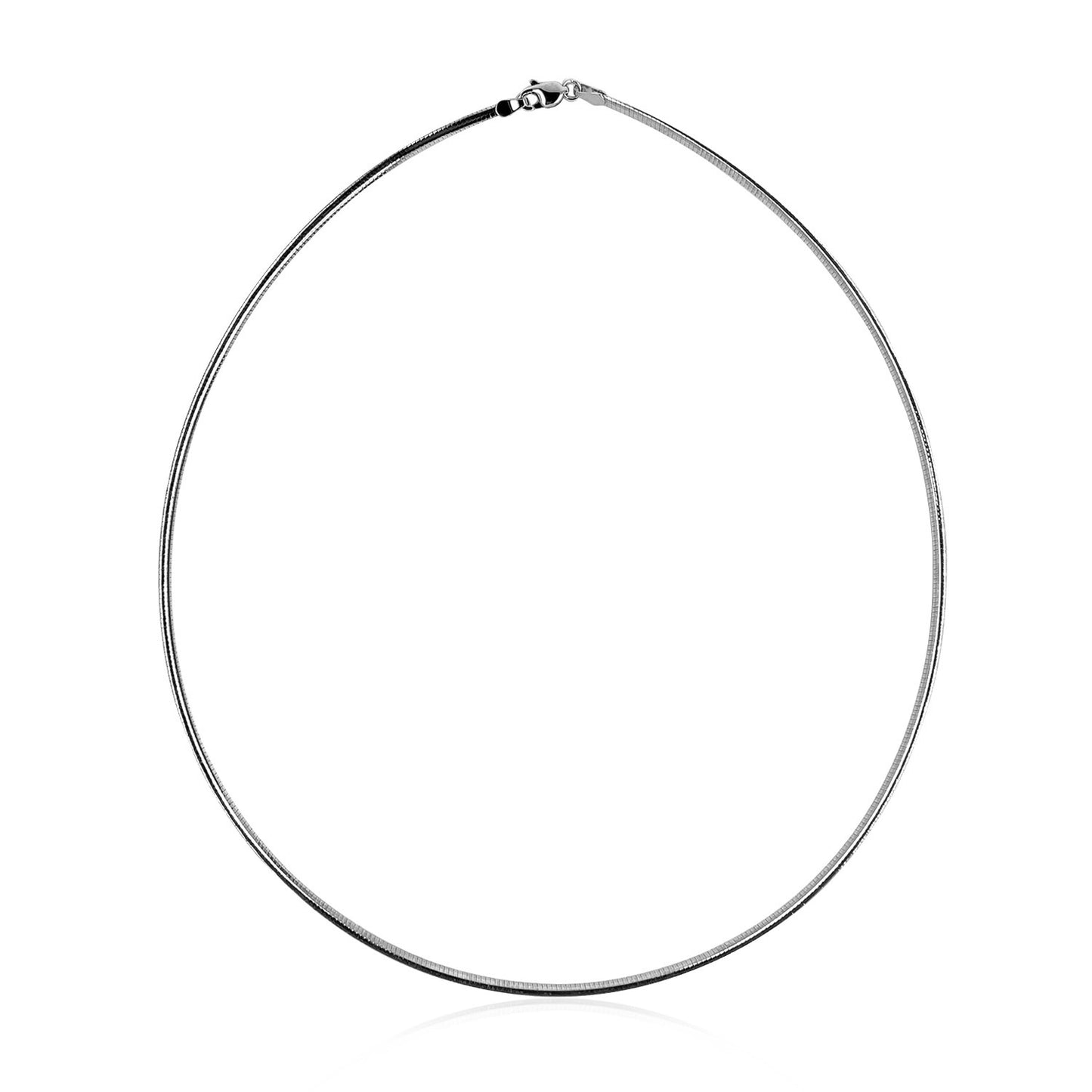 14k White Gold Classic Omega Style Chain (2.00 mm)
