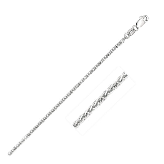 14k White Gold Square Wheat Chain (1.80 mm)