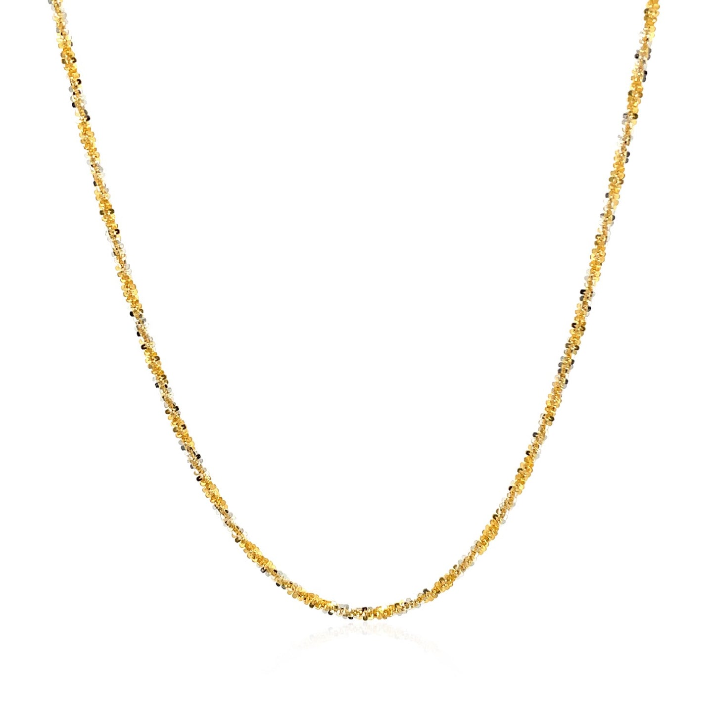 14k White and Yellow Gold Two Tone Sparkle Chain (1.50 mm)