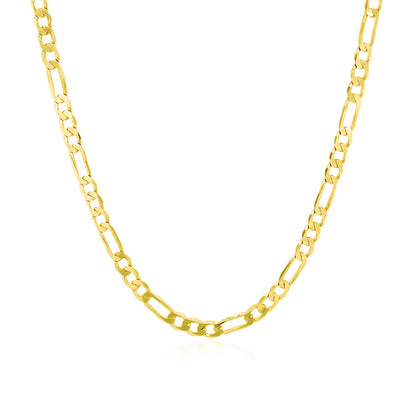 14k Yellow Gold Solid Figaro Chain (3.00 mm)