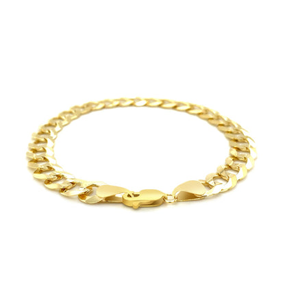 14k Yellow Gold Solid Curb Bracelet (8.20 mm)