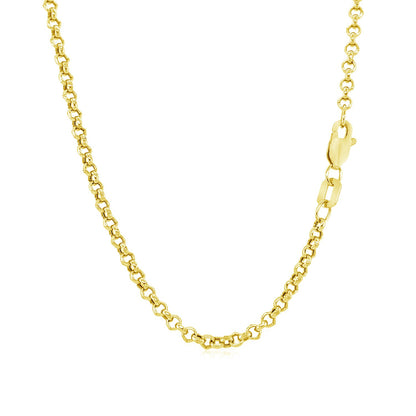 10k Yellow Gold Rolo Chain (2.40 mm)