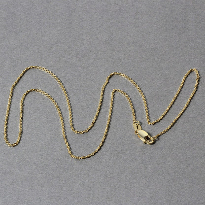 10k Yellow Gold Diamond Cut Cable Link Chain (1.10 mm)