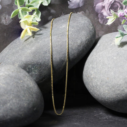 18k Yellow Gold Classic Box Chain (0.85 mm)