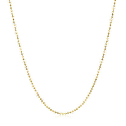 14k Yellow Gold Bead Chain 1.0mm (1.00 mm)