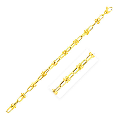 14k Yellow Gold 7 1/2 inch Jax Chain Bracelet (5.00 mm)