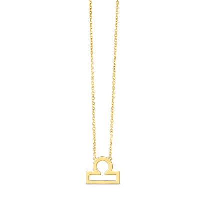 14K Yellow Gold Libra Necklace