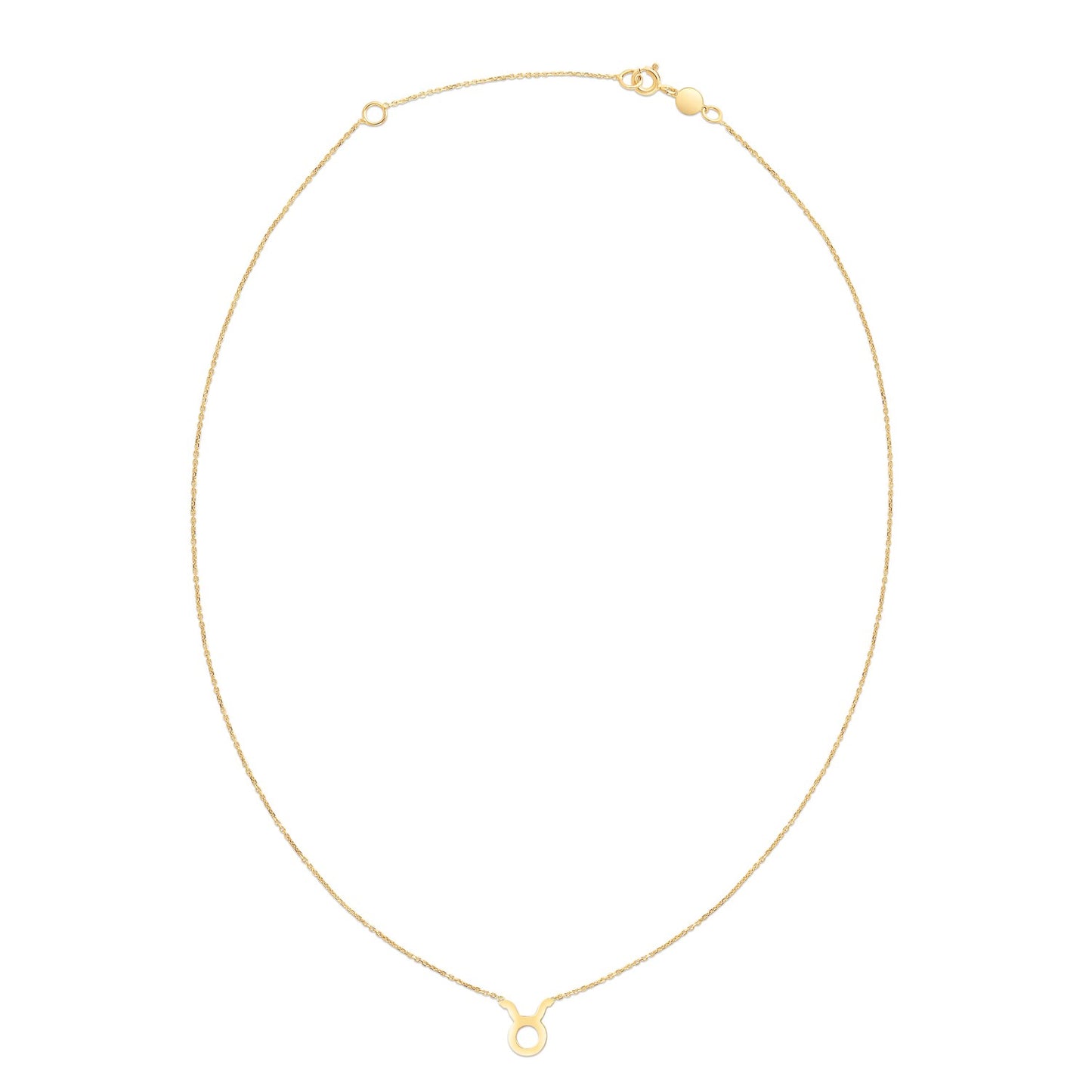 14K Yellow Gold Taurus Necklace