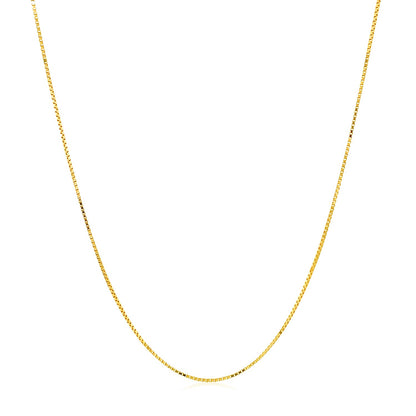 Double Extendable Box Chain in 14k Yellow Gold (0.51 mm)