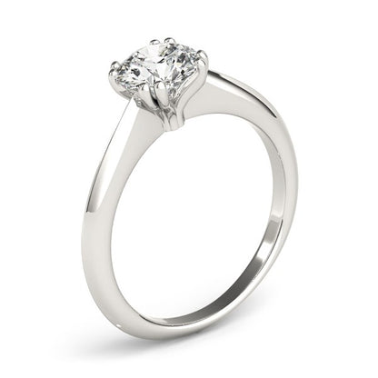 14k White Gold Double Prong Set Solitaire Diamond Engagement Ring (1 cttw)