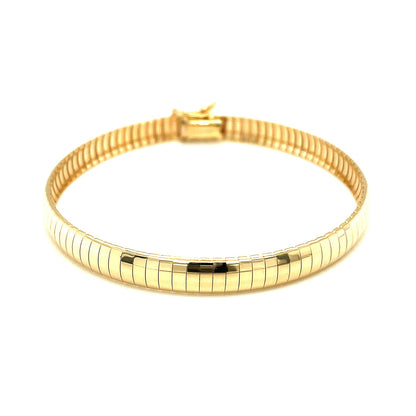 14k Yellow Gold Classic Omega Bracelet (6.00 mm)