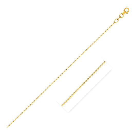 Double Extendable Cable Chain in 14k Yellow Gold (1.00 mm)