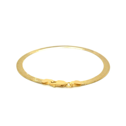 14k Yellow Gold Super Flex Herringbone Bracelet (3.80 mm)