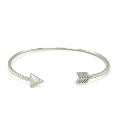 Sterling Silver Polished Arrow Cuff Bangle (3.00 mm)