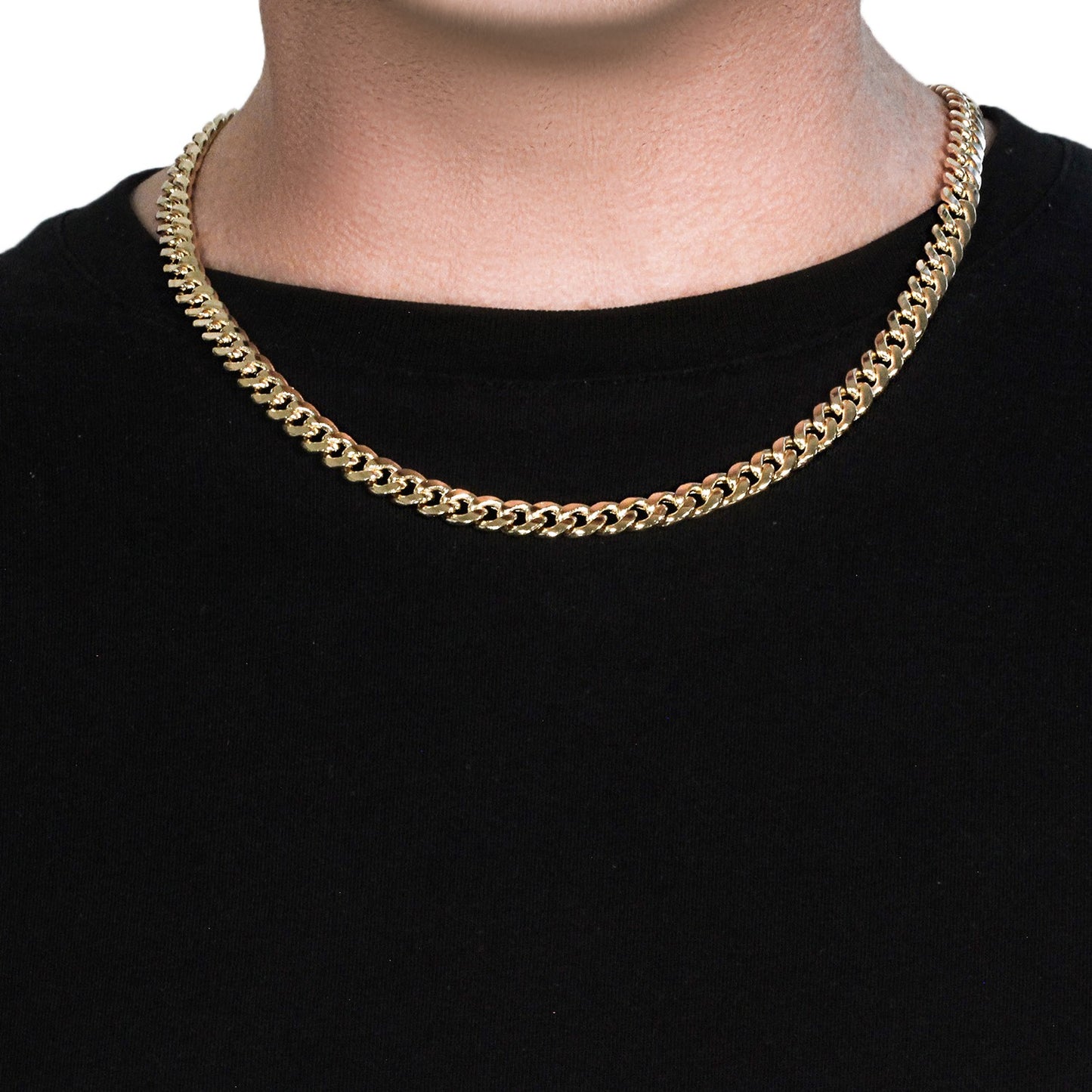 10k Yellow Gold Light Miami Cuban Chain (8.00 mm)