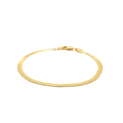 Imperial Herringbone Bracelet in 10k Yellow Gold  (2.80 mm)