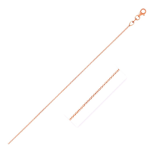 Double Extendable Cable Chain in 14k Rose Gold (1.00 mm)