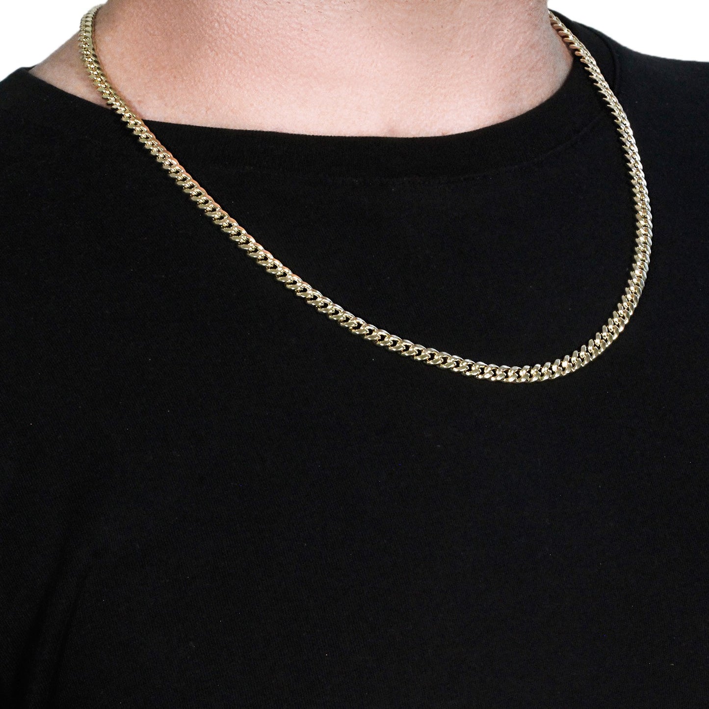 10k Yellow Gold Semi Solid Miami Cuban Chain (5.00 mm)