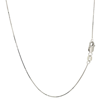 10k White Gold Classic Box Chain (0.45 mm)