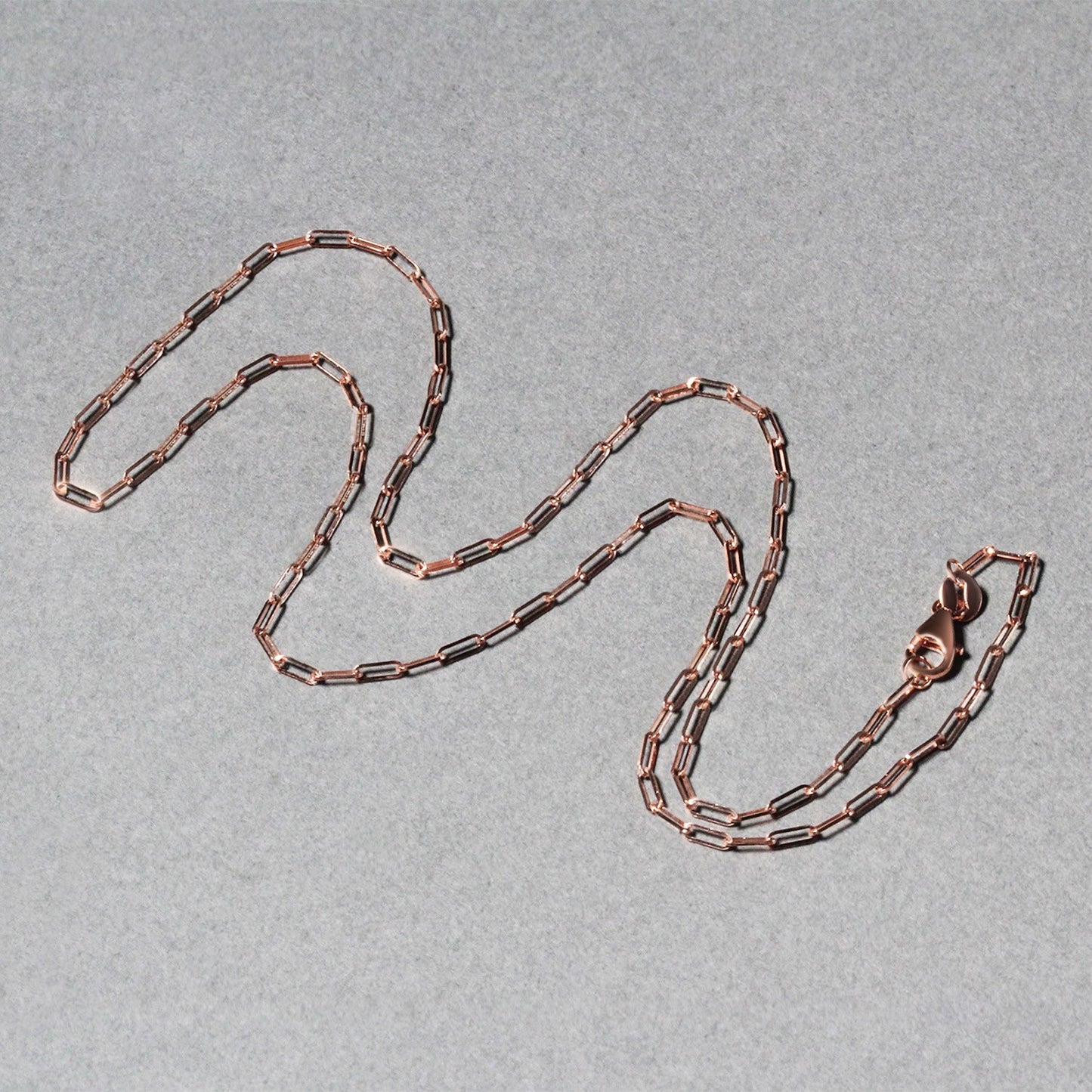 14K Rose Gold Fine Paperclip Chain (1.50 mm)