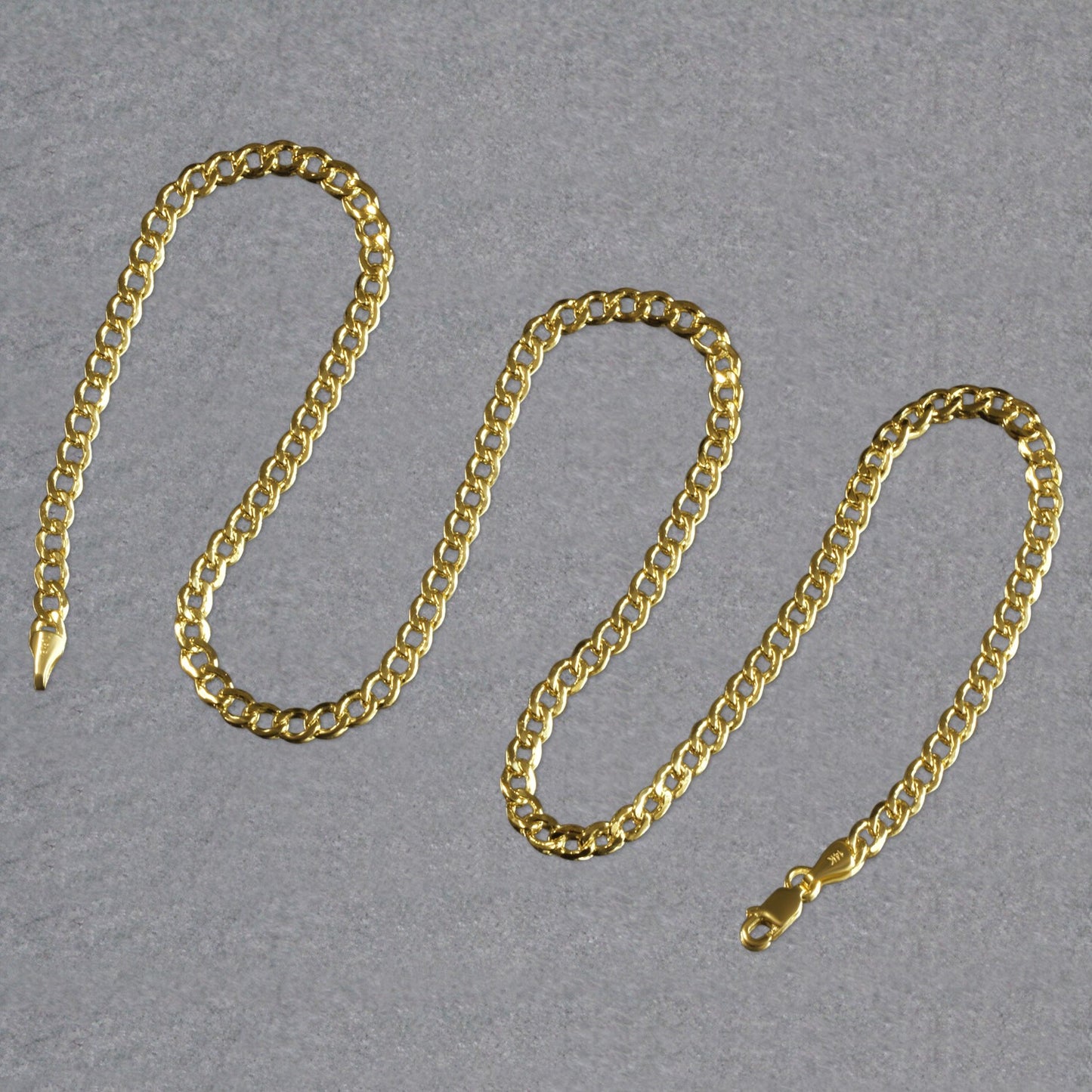 10k Yellow Gold Curb Chain (4.40 mm)