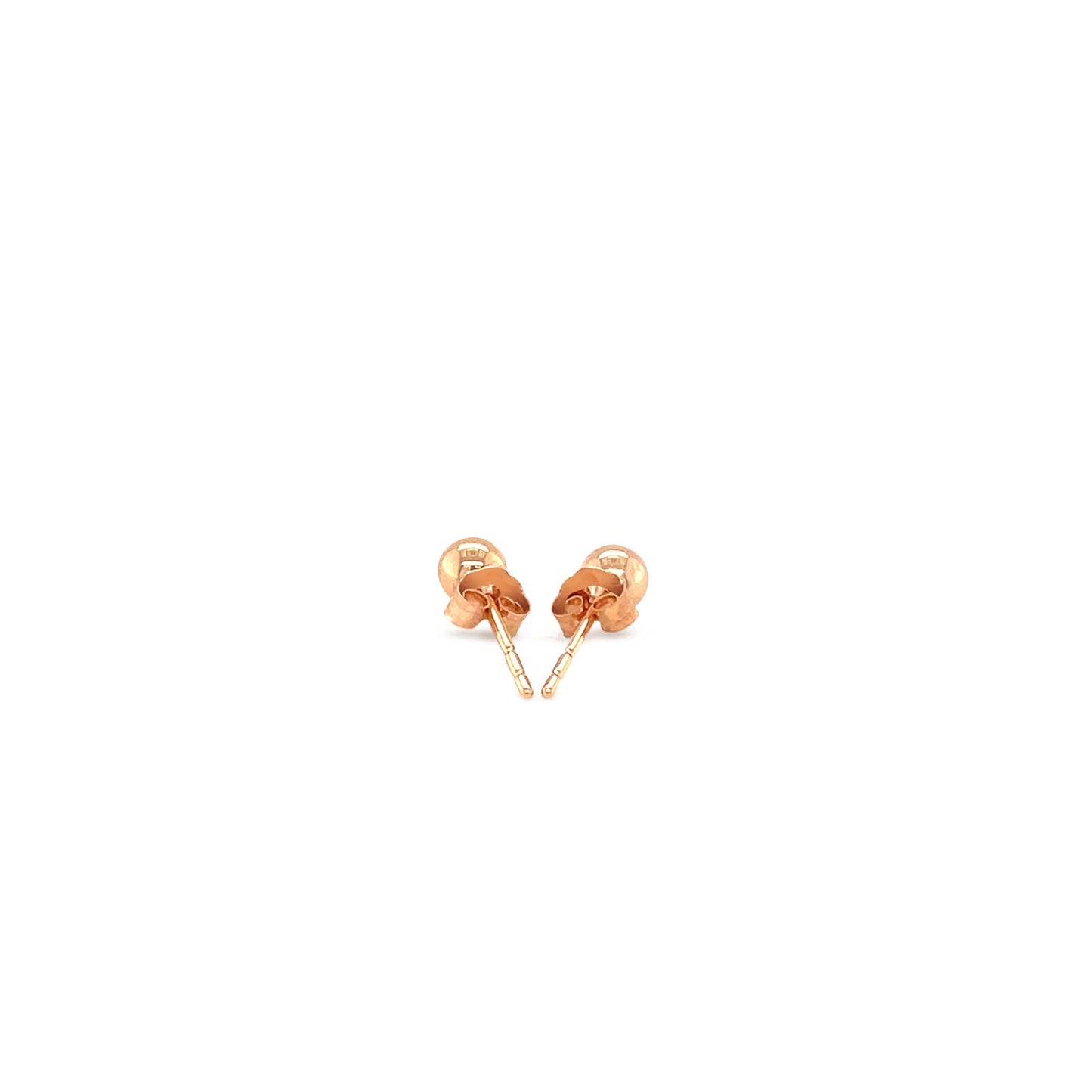 14k Rose Gold Ball Style Stud Earrings (4mm)