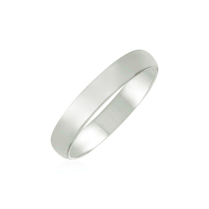 14k White Gold Comfort Fit Wedding Band(4.00 mm)