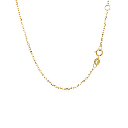 14k Yellow Gold 17 inch Necklace with Round Citrine