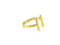 14k Yellow Gold Open Ring with Bars