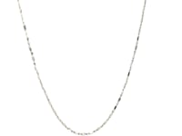 14k White Gold Diamond-Cut Bead Chain (0.90 mm)