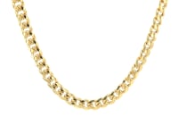 10k Yellow Gold Miami Cuban Semi Solid Chain (4.50 mm)