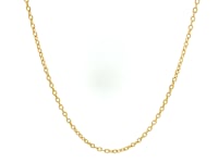 18k Yellow Gold Round Cable Link Chain (1.50 mm)
