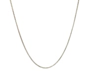 14k White Gold Diamond Cut Round Wheat Chain (1.00 mm)