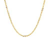 10K Yellow Gold Hollow Diamond Cut Rope Chain (2.00 mm)