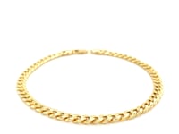 10k Yellow Gold Miami Cuban Semi Solid Bracelet (4.50 mm)